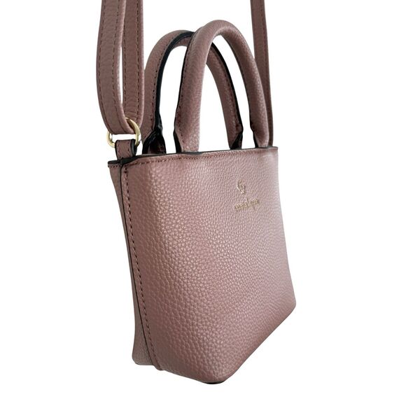 Nanette Lepore Mini Crossbody Bag Blush Pink Vegan Preppy Classic Minimal - Picture 6 of 16